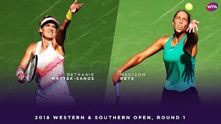 Bethanie MattekSands vs Madison Keys  2018 Western amp Southern Open Round One  WTA Highlights [upl. by Moreen]