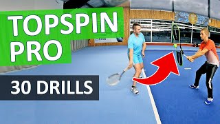 TOPSPIN PRO Drills  30 Excellent Tennis Drills for Singles PlayerCoach amp Groups [upl. by Brinn543]