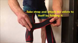 HOW To Wear Knee Compression Sleeve with Strap as Patella Knee Brace by Athledict [upl. by Giliana]