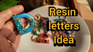 Epoxy resin tutorial  resin keychain  Resin letters [upl. by Eltsyrc]