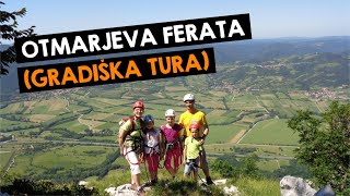 Otmarjeva ferata v Gradiški turi nad Vipavo [upl. by Nyladnewg482]