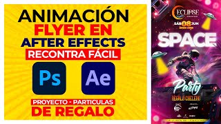 COMO ANIMAR UN FLYER EN AFTER EFFECTS  ANIMACIÓN DE FLYER DE PHOTOSHOP EN AFTER EFFECTS SIMPLE 2024 [upl. by Ttreve]