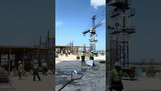 Prepare to lift the rebar column and core walls [upl. by Enamrahc]