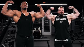 Arm Day w Larry Wheels  Powerlifter Meets Bodybuilder [upl. by Dlanger]