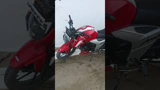 New Apache bike 350 Cc red and white 🤍 colour bike subscribe like trending train bike [upl. by Rolando]