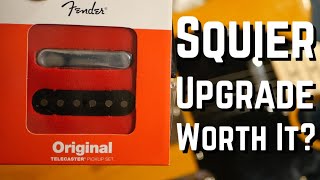 Fender ORIGINAL American Vintage 52 Tele Pickups Review amp Demo  Squier Affinity Telecaster Upgrade [upl. by Aig485]