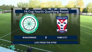 EMIRATES FA CUP 4Q  Biggleswade FC 13 York City  121024 [upl. by Nnylsaj]