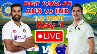 🔴 Live  Ind vs Aus 1st Test Day 1 Live  India vs Australia 1st Test Day 1 Live Score amp Commentary [upl. by Yednil651]