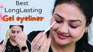 Best GEL EYELINER from My Glamm Gel Eye Liner Review amp Application for Beginners  Smudge proof [upl. by Breena]