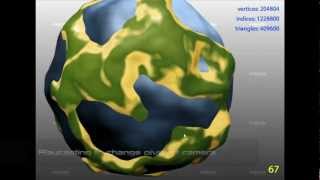 quotPlanet Generatorquot 3D Perlin noise displacement of geospheres [upl. by Alcus]