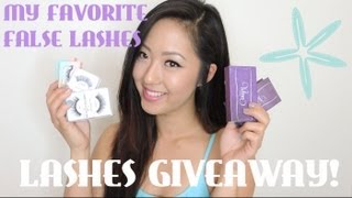 EYES My Favorite False Eyelashes ReviewDemos [upl. by Makell]