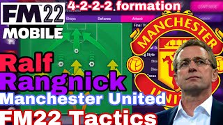 RALF RANGNICK MANCHESTER UNITED TACTICS 4222 Formation FM 22 [upl. by Ahseyn11]