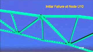 Animation of Minneapolis i35 bridge collapse initial failure [upl. by Yllime]