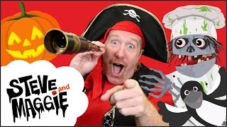 Happy Halloween Pirate Sea Animals Mr Sun Trick or Treat from Steve and Maggie  Wow English TV [upl. by Etnaik]