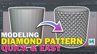 MAYA for Beginners  3D Modeling Diamond Patterns [upl. by Lebasiram]