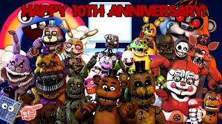 FNAFSFM Five Nights at Freddys 10th Anniversary FNAF Fanko Remix [upl. by Shanta]