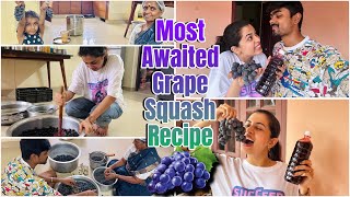 Most Awaited Grape Squash Recipe  Making Of Grape Squash  Ozy Talkies [upl. by Walton354]