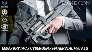 EMG x Krytac x Cybergun x FN Herstal P90 AEG Review [upl. by Trinl]