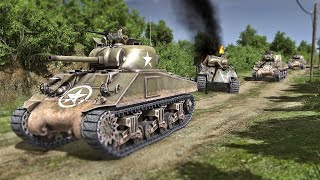 SHERMANS vs PANTHERS  Battle of Arracourt  Gates of Hell [upl. by Marcellus]