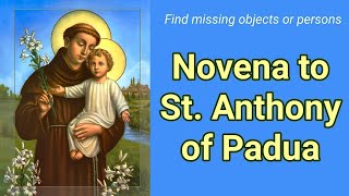 The Unfailing Novena to St Anthony of Padua  Prayer for Missing Persons or Things [upl. by Llenrrad]