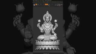 laxmi mata zbrush 3d model by remix music photoshop zbrushsculpting art zbrush artist [upl. by Hafeetal]