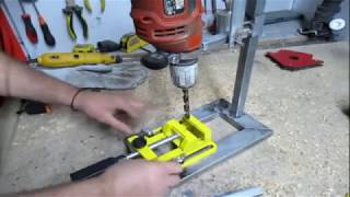 Homemade DRILL PRESS stand  HAND DRILL STAND [upl. by Haiacim]