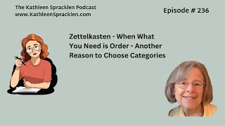 Zettelkasten  When What You Need is Order  Another Reason to Choose Categories [upl. by Hogan]