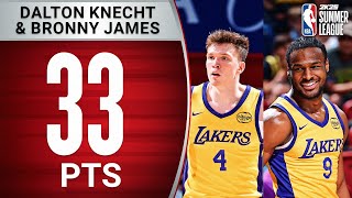 Dalton Knecht 20 PTS amp Bronny James 13 PTS SHINE In Summer League 🤩 [upl. by Gievlos179]