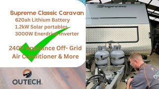 Lithium  Solar Power Setup for OffGrid Camping  Supreme Classic Caravan [upl. by Analli652]