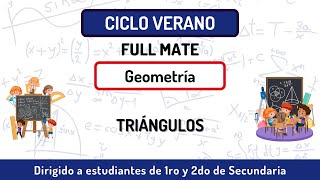 11 Triángulos  Geometría  Ciclo verano 1ro y 2do Sec [upl. by Emmalee]