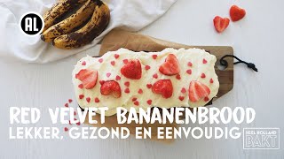 Red Velvet Bananenbrood  HEEL HOLLAND BAKT [upl. by Brook]