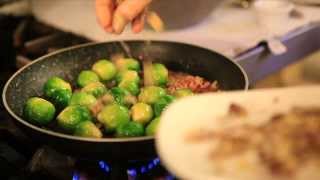 How To Cook Christmas Dinner Bacon and Chestnut Brussel Sprouts  Holyrood PR Agency in Edinburgh [upl. by Anoiek]