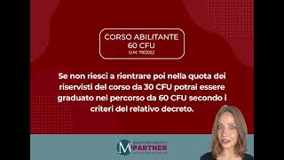 FAQ  Percorsi abilitanti 30 36 60 CFU [upl. by Amandi]