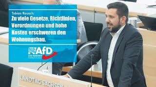 Tobias Rausch Zu viele Gesetze Richtlinien Verordnungen u hohe Kosten erschweren den Wohnungsbau [upl. by Einttirb]