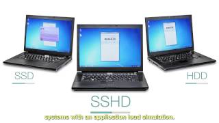 Seagate Performance Comparison SSD vs SSHD vs HDD [upl. by Adolph49]