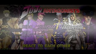 Main JoJo Antagonists react to each other Unoriginal RemakeJoJos Bizarre Adventures [upl. by Haya598]