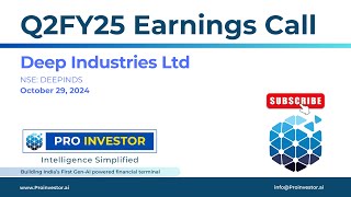 Deep Industries Ltd  Q2FY25  Earnings Conference Call  concall concallshorts deepindustries [upl. by Boniface]