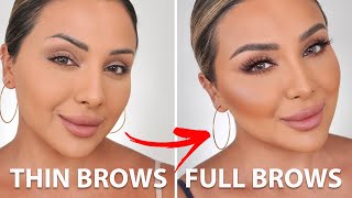 HOW TO MAKE SPARSE EYEBROWS LOOK FULLER  NINA UBHI [upl. by Hammerskjold]