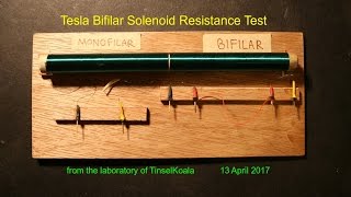 Tesla Bifilar Coil DC Resistance Solenoid 2 SD [upl. by Atonsah]