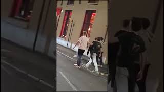 Shia LaBeouf yells ‘let’s go’ as he squares up to men outside Edinburgh pub [upl. by Atnoved446]