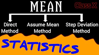 How to find Mean  Statistics class 10  Chapter 14  All 3 methods [upl. by Vallonia]