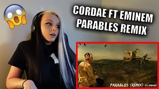 Cordae  Parables Remix FT Eminem Official Audio REACTION [upl. by Acirred]