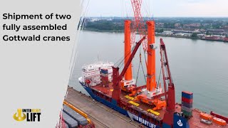 Shipment of two fully assembled Gottwald cranes [upl. by Evelc]