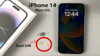 Dual SIM iPhone 14  14 Pro How To Insert SIM Cards  SIM Card Manager Non US With SIM Tray [upl. by Verdi151]