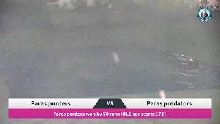 PaRAS PUNTERS VS PARAS PREDATORS  25 July 2024 [upl. by Anaer634]