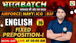 Fixed FixedPreposition1 English for Airforce Navy ICG  Airforce English Classes 2024  Airforce [upl. by Dnomra]