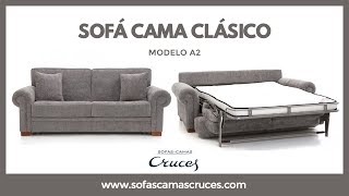 Sofá cama clásico muy fácil de abrir con almohadas dentro [upl. by Amersham]