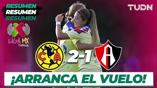 Resumen y goles  América 21 Atlas  Liga Mx Femenil  CL2024 J1  TUDN [upl. by Releyks]