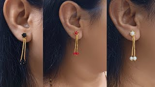 Ear rings  South screw back earrings  One gram gold ear rings  Lush Queens jewellery  Hangings [upl. by Aneeras639]