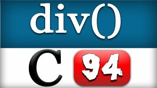 div Function in C Programming Language Video Tutorial [upl. by Hiamerej791]